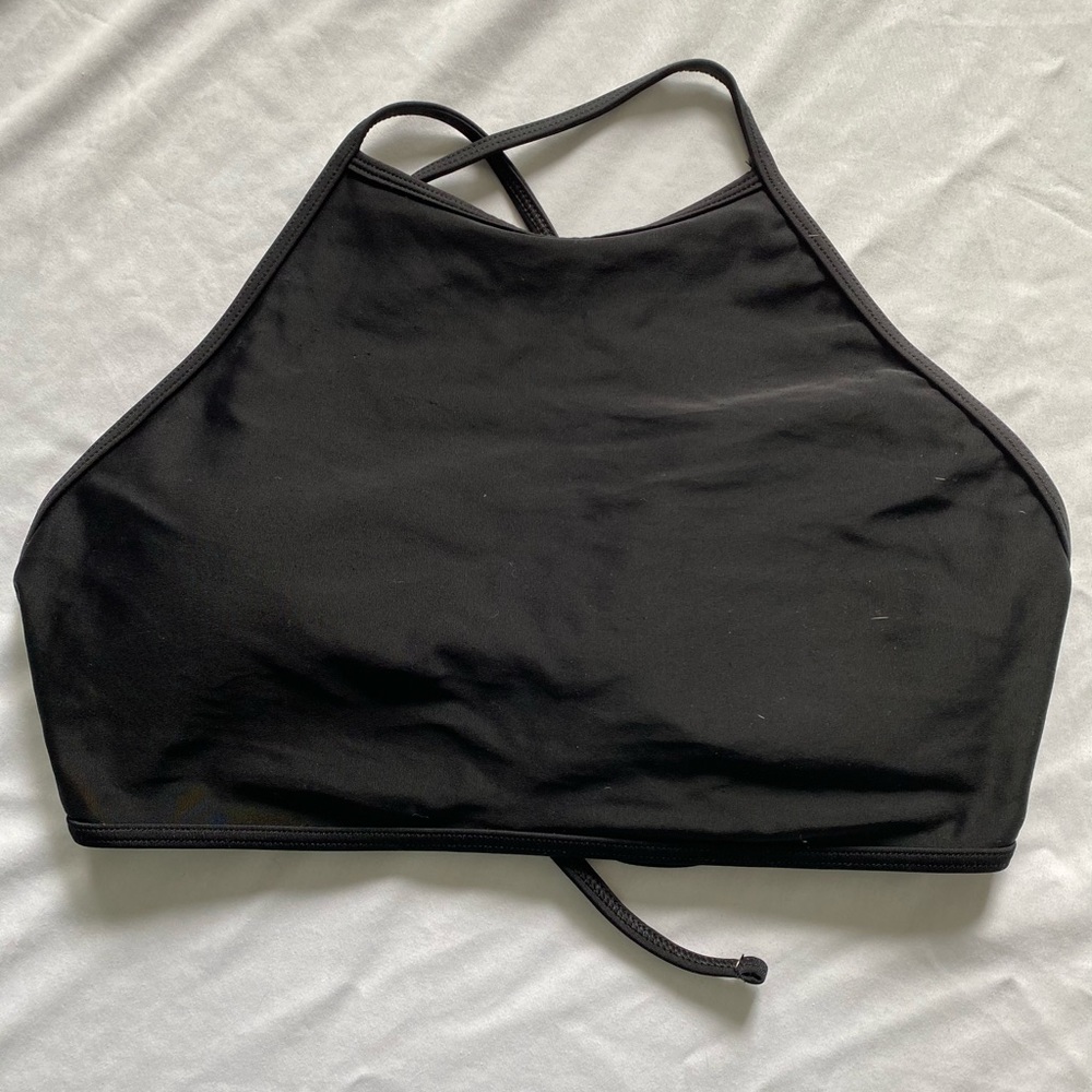 Aerie High Neck Swim Top w/ cross back